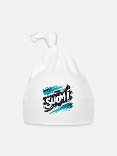 Suomi Finland Finnland - Organic Baby Cap - white - Front