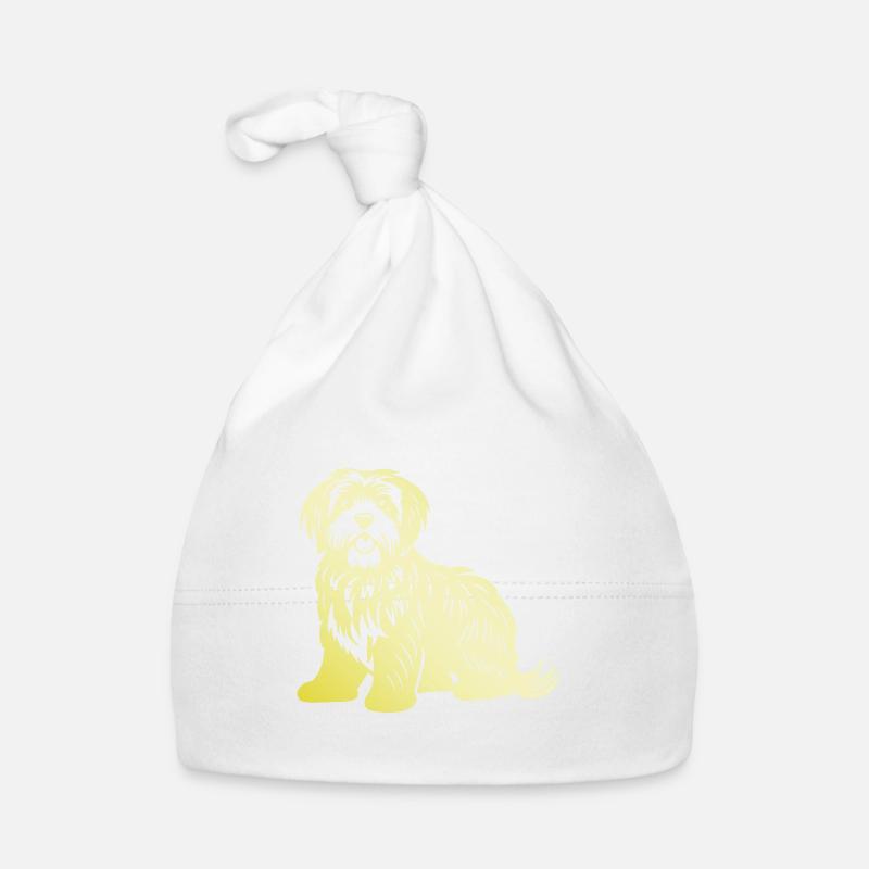 Silhouette de chien havanais Bonnet bio Bébé