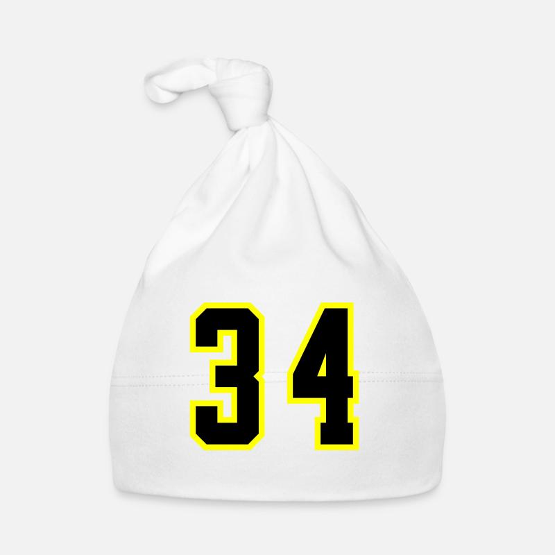 34 Number Jersey Organic Baby Cap