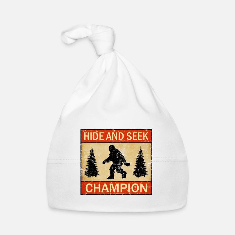 Champion de cache-cache Funny Bigfoot Lover UFO Bonnet bio Bébé