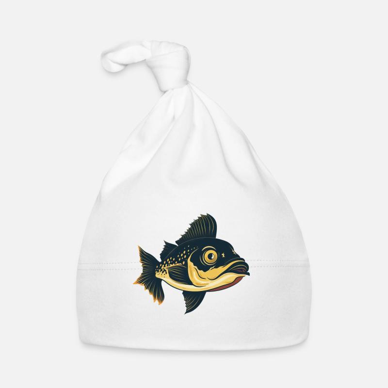 Fisch Zander Angler Baby Bio-Mütze