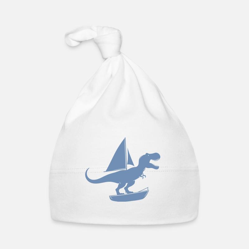 Minimalist dinghy with T-Rex summer Organic Baby Cap