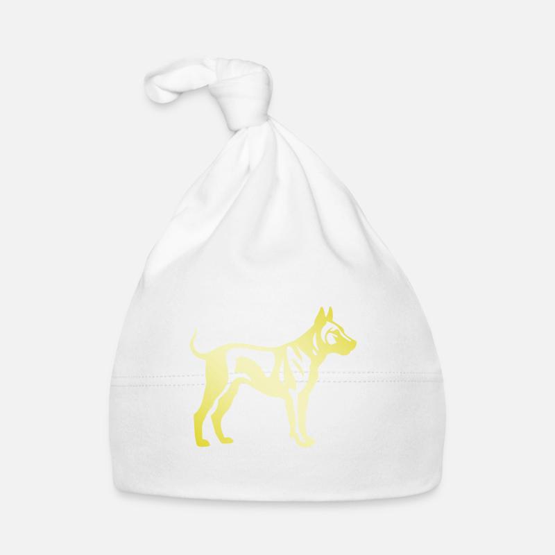 Bull Terrier Hund Silhouette Baby Bio-Mütze