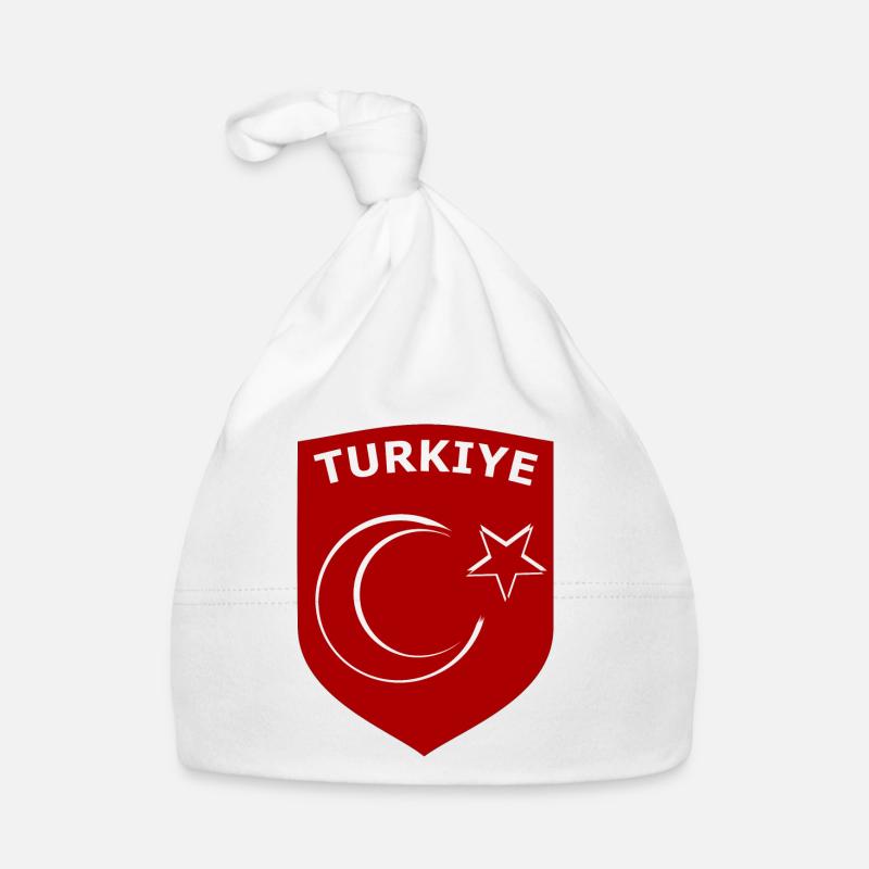 Fans de Turquie - Bonnet bio Bébé - blanc