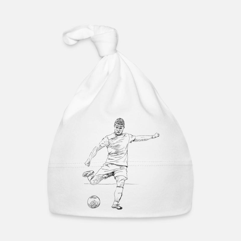Footballeur - Bonnet bio Bébé - blanc