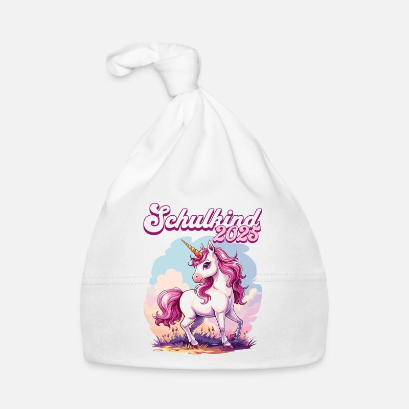 Schulkind 2025 Einhorn Einschulung Schule Schüler Baby Bio-Mütze