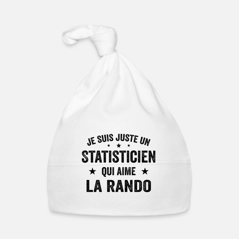 Fier d’être Statisticien et Passionné de Randonnée Bonnet bio Bébé