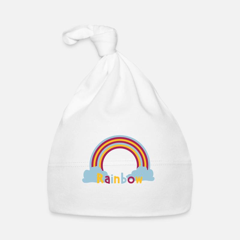 arc-en-ciel - Bonnet bio Bébé - blanc