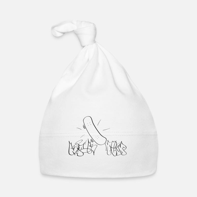 Skateboard Deck Kickflip Throw-Up schwarz Baby Bio-Mütze