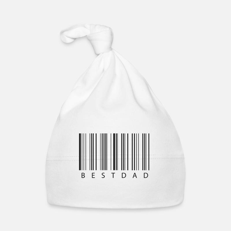 Bestdad Barcode - meilleur papa - Bonnet bio Bébé - blanc