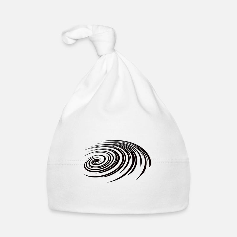 Géométrie spirale - galaxie spirale - Bonnet bio Bébé - blanc