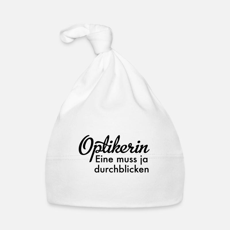 Optikerin - Baby Bio-Mütze - Weiß
