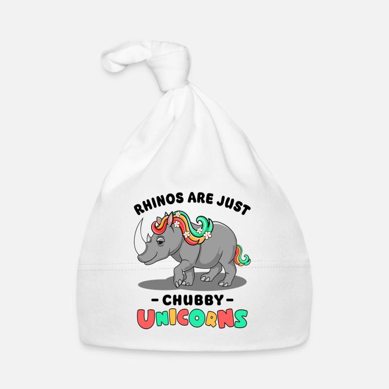 Nashörner sind nur mollige Einhörner Baby Bio-Mütze