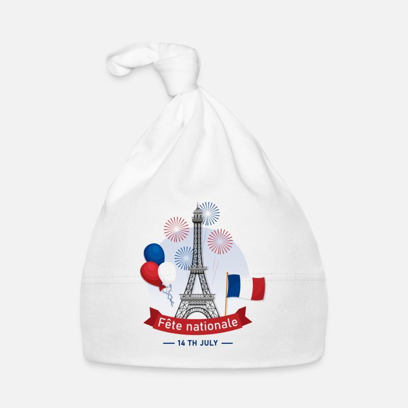 Fête nationale 14 juillet drapeau français Bonnet bio Bébé