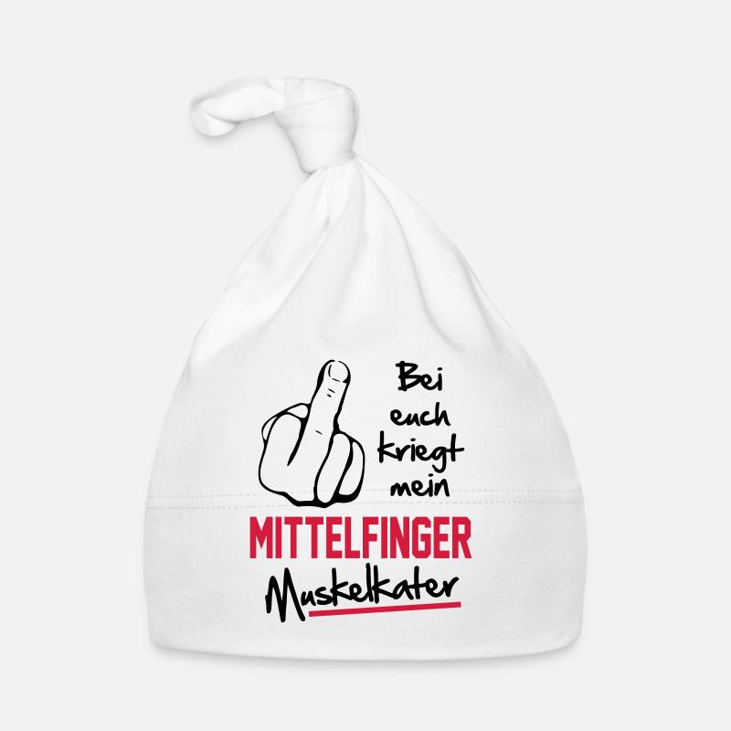 Mittelfinger Muskelkater Baby Bio-Mütze