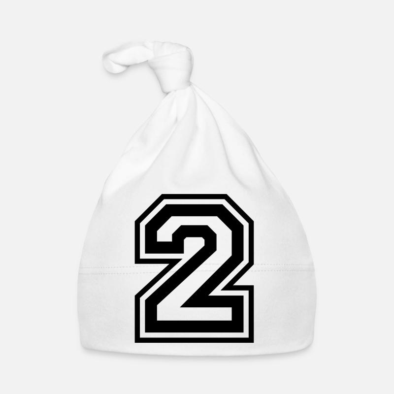 2 Zahl nummer Baby Bio-Mütze