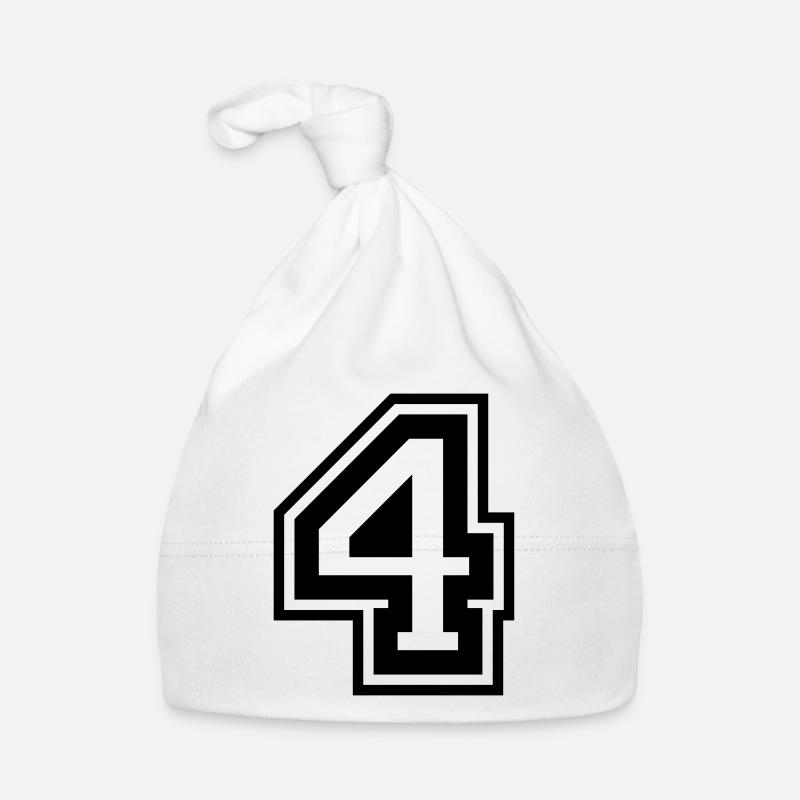 4 Number number Organic Baby Cap