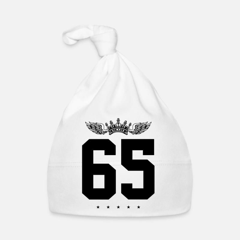 65 Number crown Organic Baby Cap