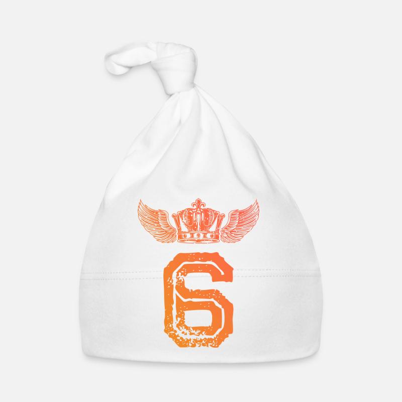 6 Number crown Organic Baby Cap