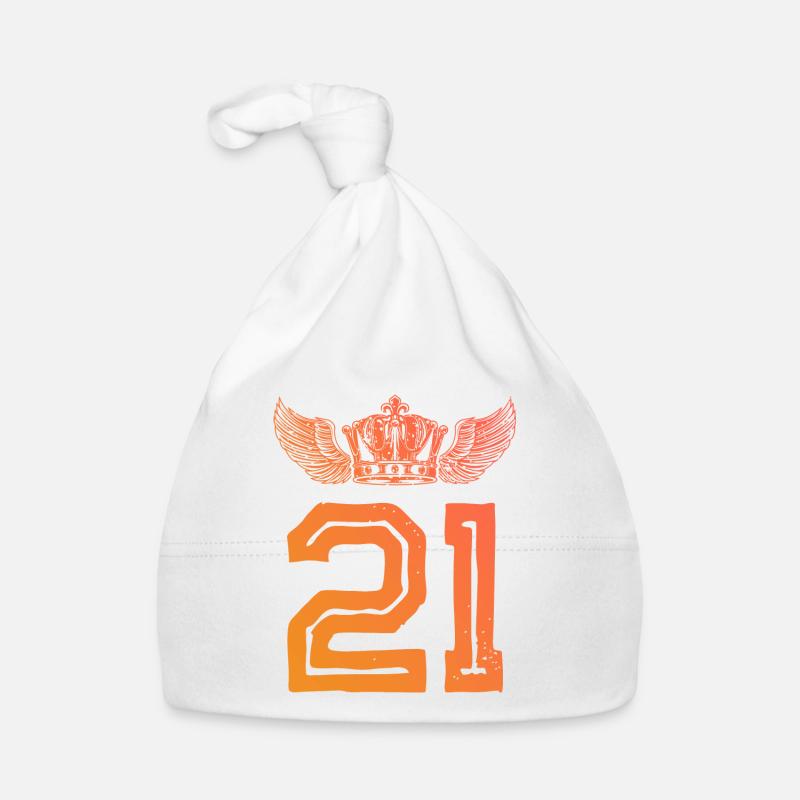 21 Number crown Organic Baby Cap