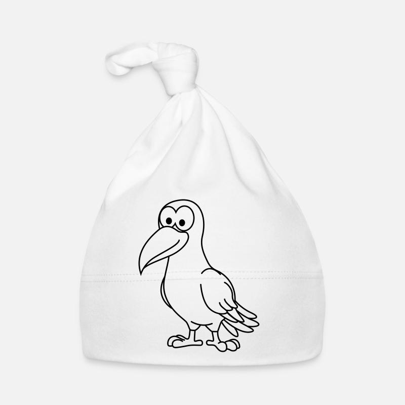 Crow Comic Animal Organic Baby Cap