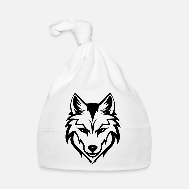 Wolf Silhouette Baby Bio-Mütze