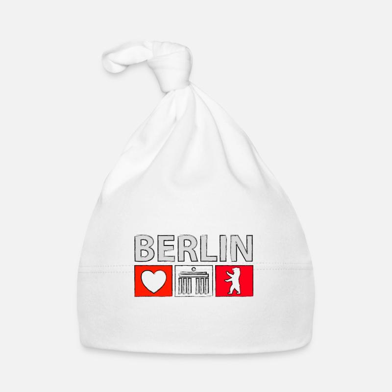 Berlin avec cœur Bonnet bio Bébé