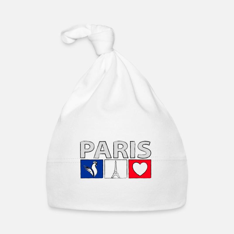 Paris mit Herz Baby Bio-Mütze