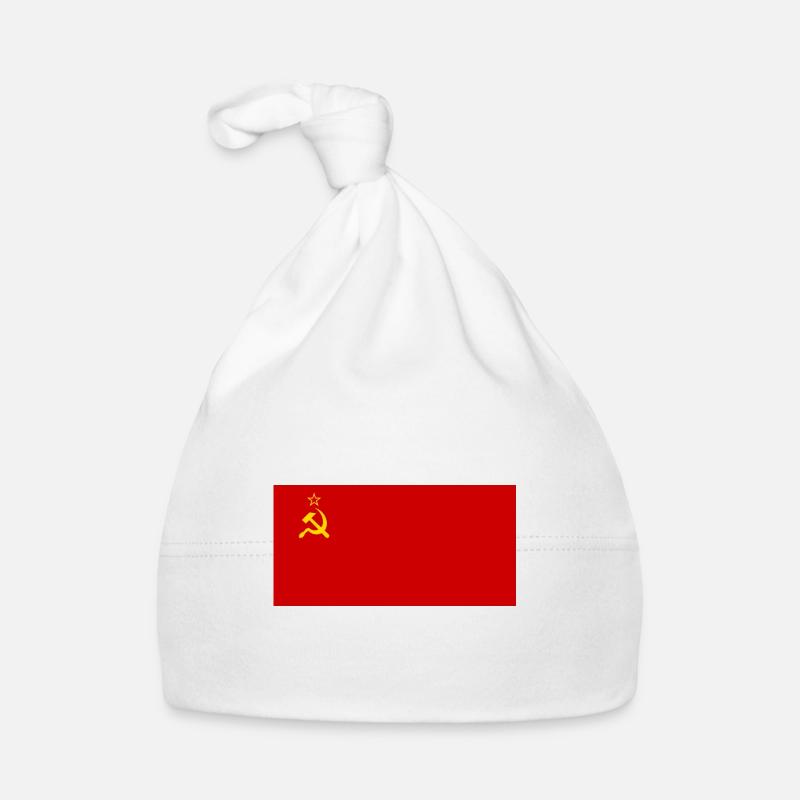 Drapeau de l'Union soviétique - Bonnet bio Bébé - blanc