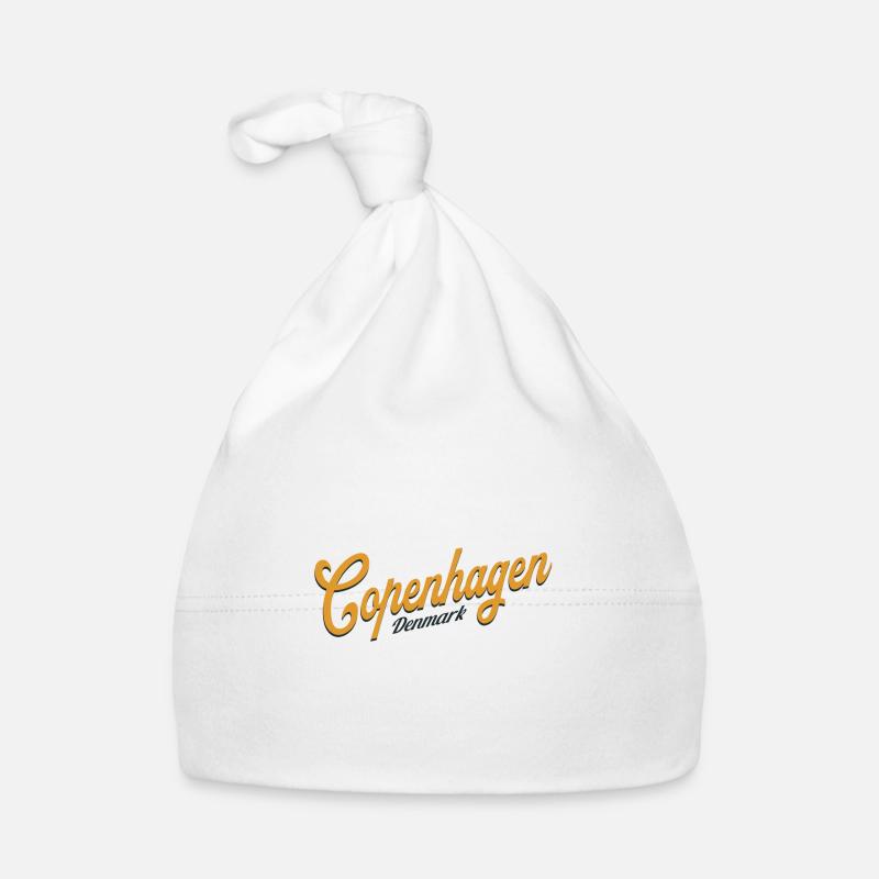 Copenhagen Classic Lettering Denmark Dänemark Organic Baby Cap