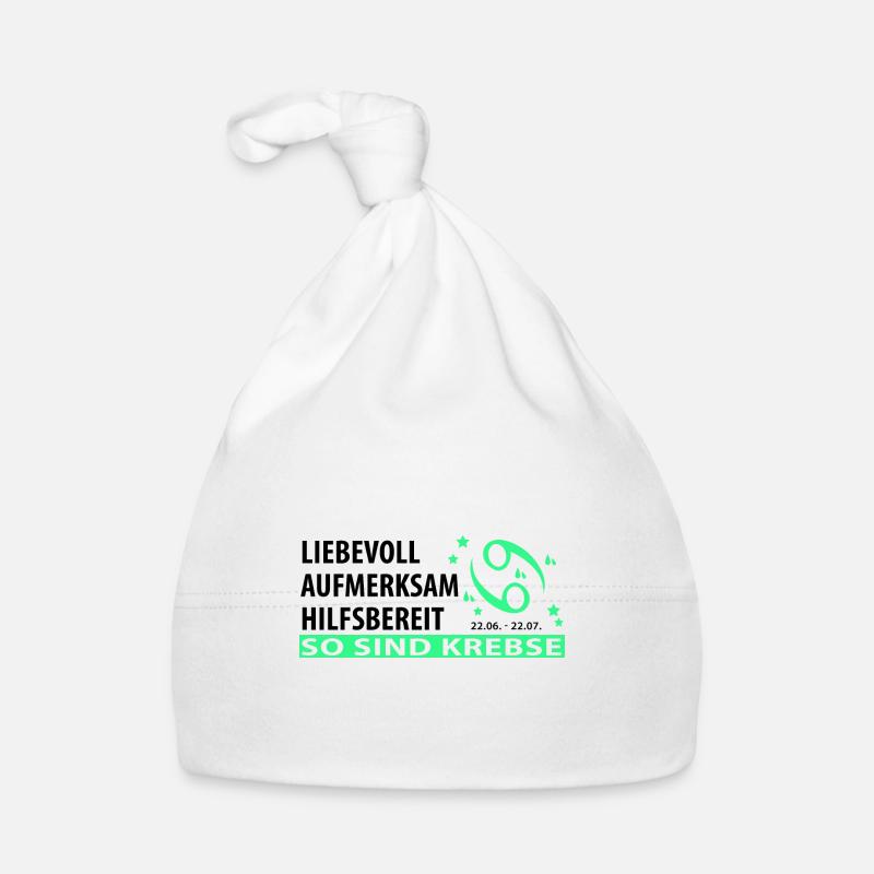Sternzeichen Krebs - Eigenschaften Baby Bio-Mütze