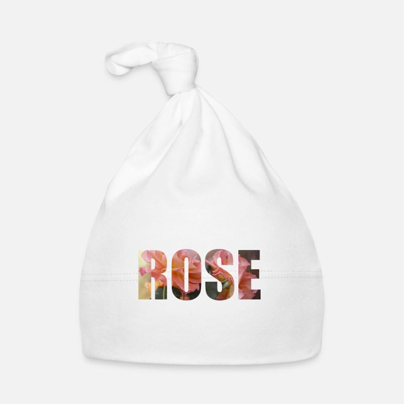 Rose - romantisches Design Baby Bio-Mütze