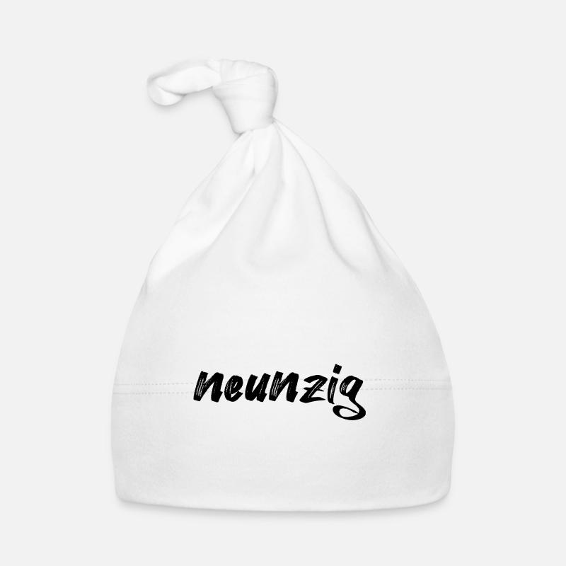Neunzig Schriftzug Baby Bio-Mütze