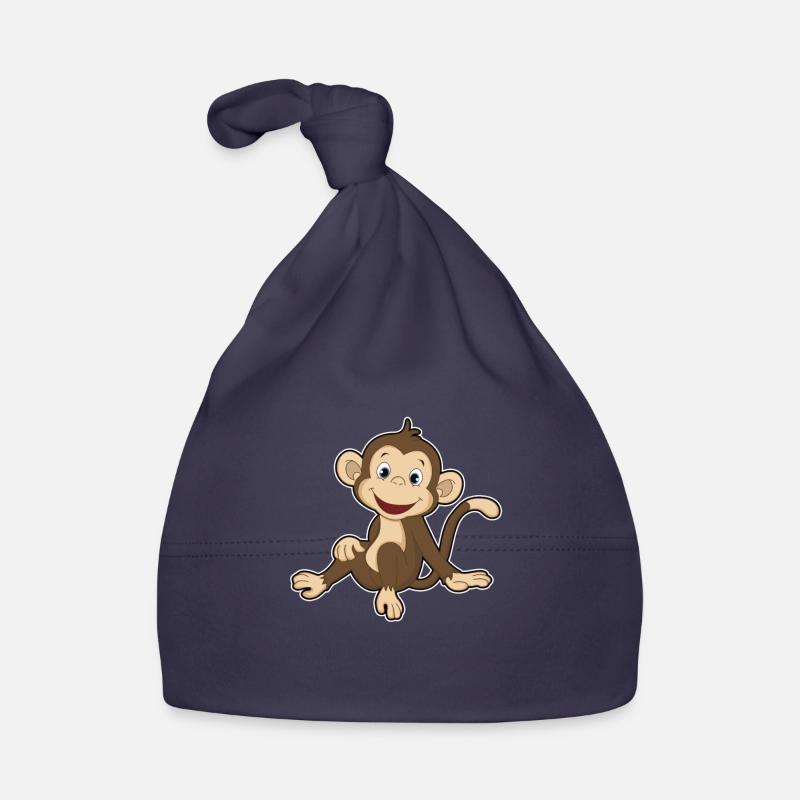 Petit singe est assis Bonnet bio Bébé