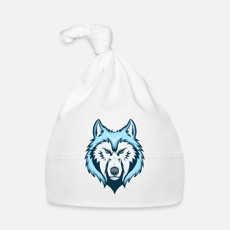 Wolf Raubtier Alpha Rudel Beute Geschenk Idee Wild - Baby Bio-Mütze - Weiß