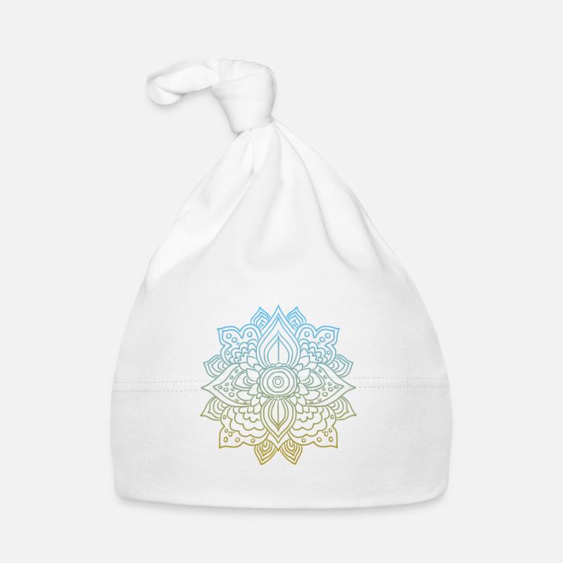 Mandala Rosette Circular Pattern Gift Organic Baby Cap