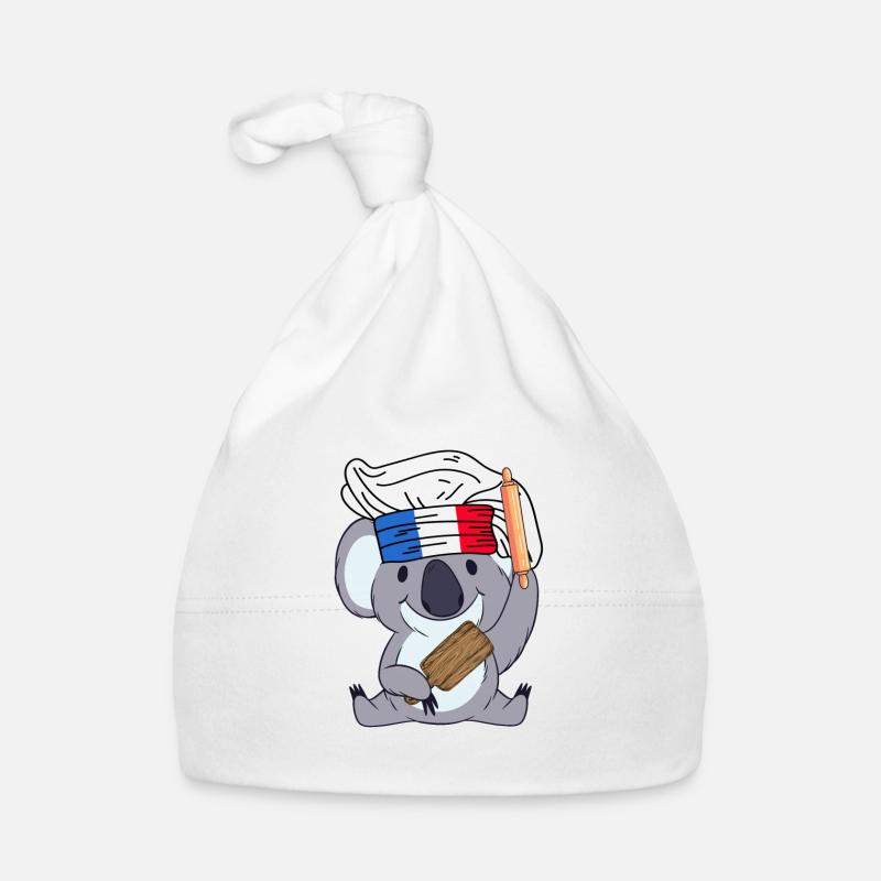 Frankreich Koch Koala Gourmet Bäcker Paris Bär Baby Bio-Mütze