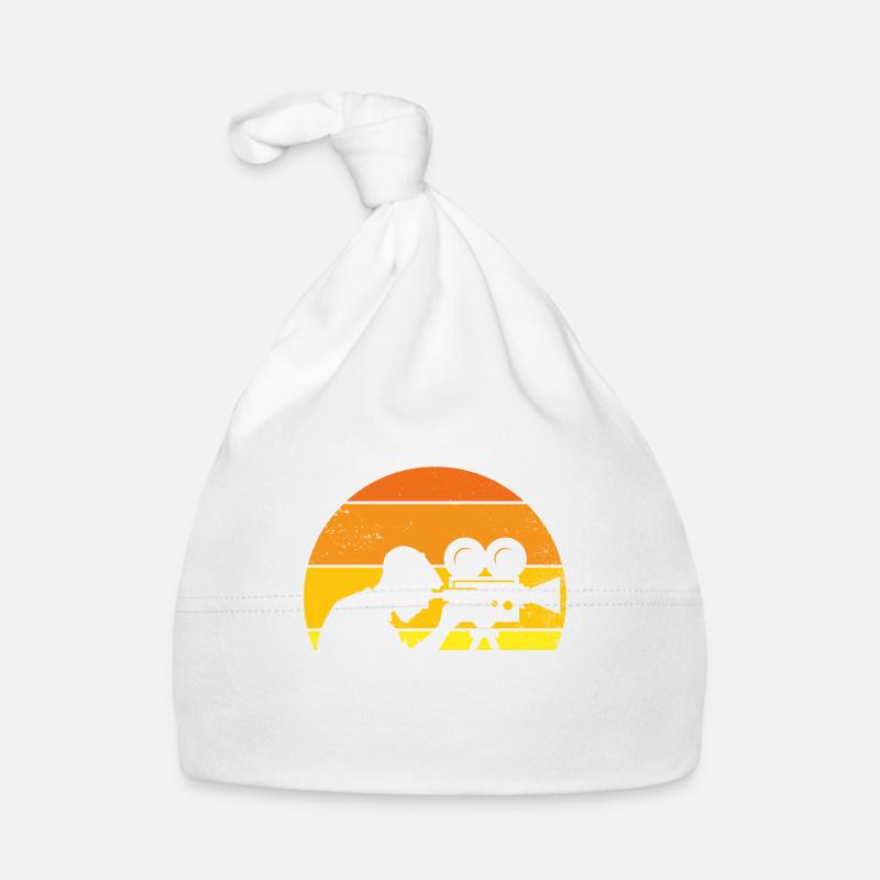 CINÉMA idée cadeau original pour cinéphile - Bonnet bio Bébé - blanc