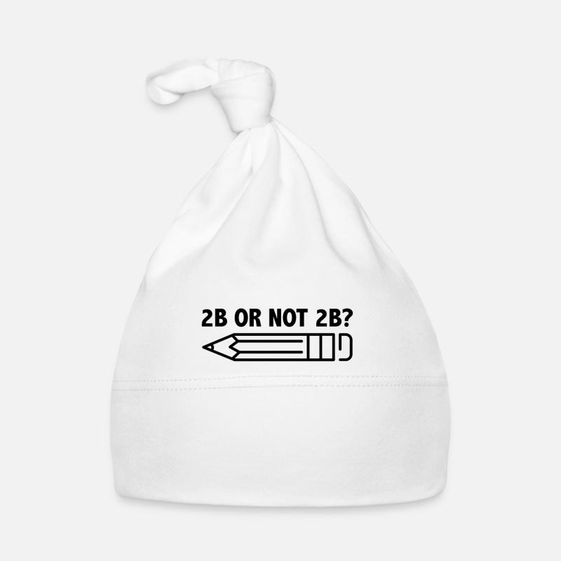 Professeur pour l’école d’art 2B OU PAS 2B Être ou Ne pas être - Bonnet bio Bébé - blanc