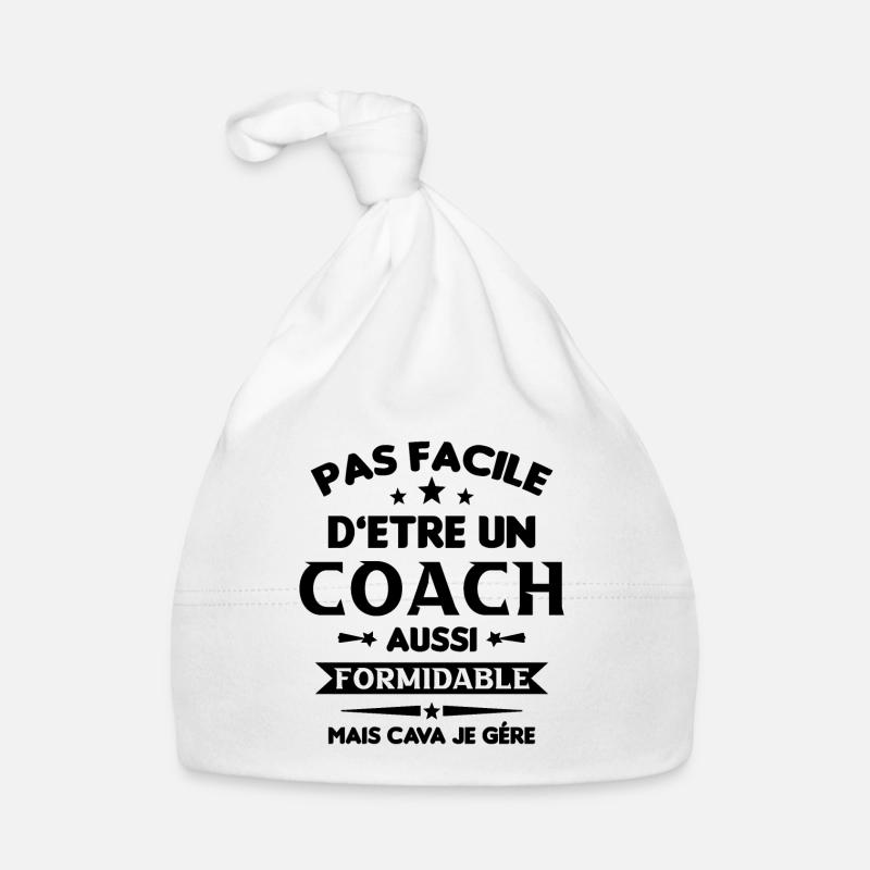 Coach Formidable Idée Cadeau Entraîneur Drôle - Bonnet bio Bébé - blanc