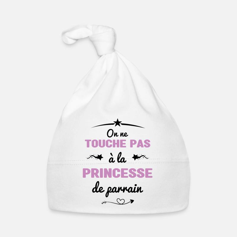 On ne touche pas à la princesse de parrain Bonnet bio Bébé