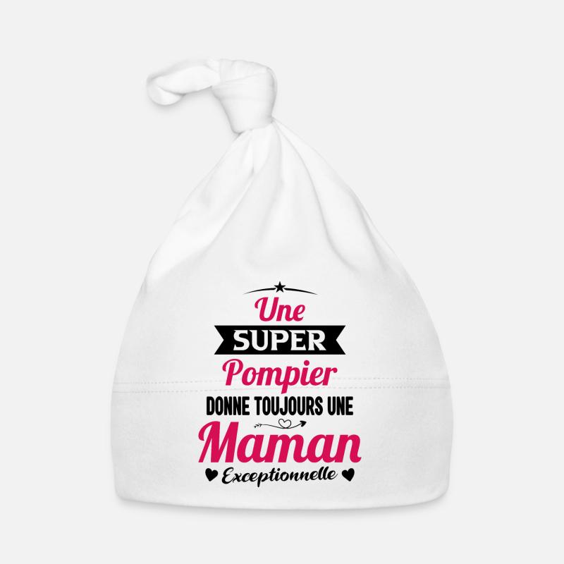 Super pompier maman sapeur pompier future mère Bonnet bio Bébé