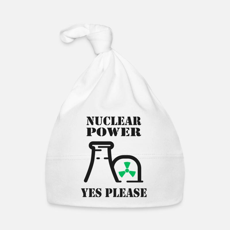 Atomkraft, Ja bitte, Kernenergie - Baby Bio-Mütze - Weiß