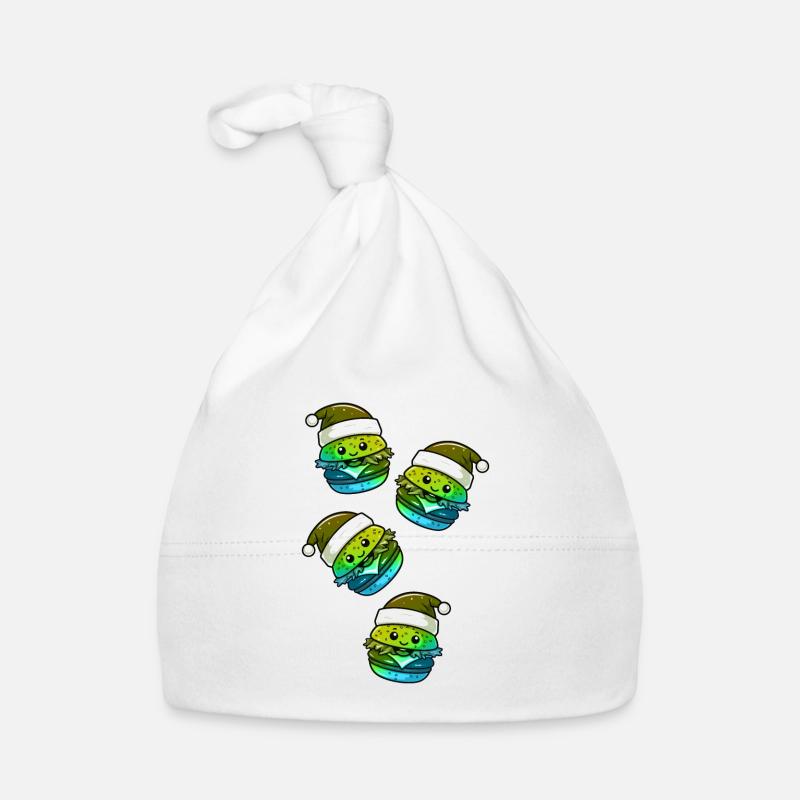 Burger Weihnachten Comic Baby Bio-Mütze