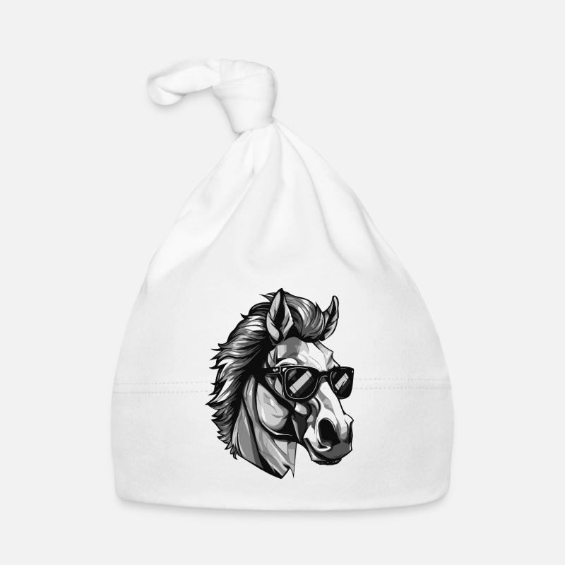 Pferd Hipster Cool Party Baby Bio-Mütze