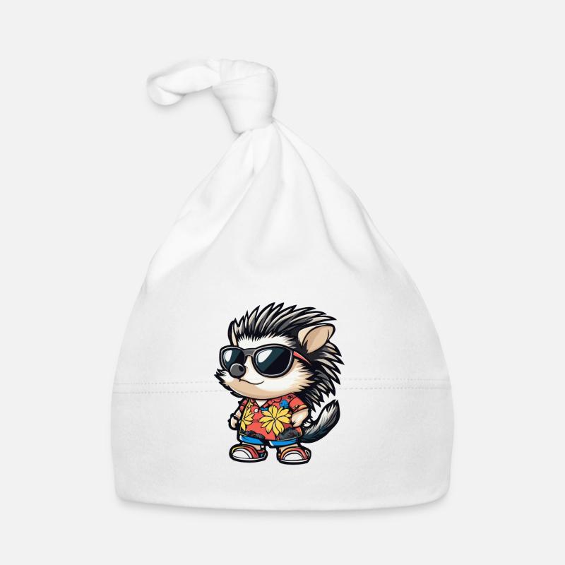 Hedgehog Comic Funny Summer Organic Baby Cap