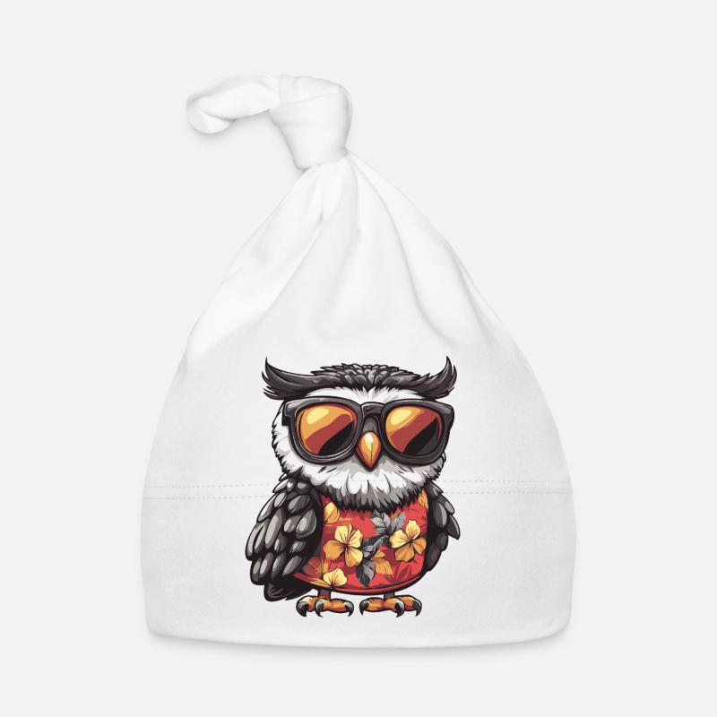 Owl Funny Summer Organic Baby Cap