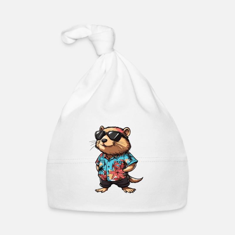 Castor Bande dessinée Drôle d’été Bonnet bio Bébé