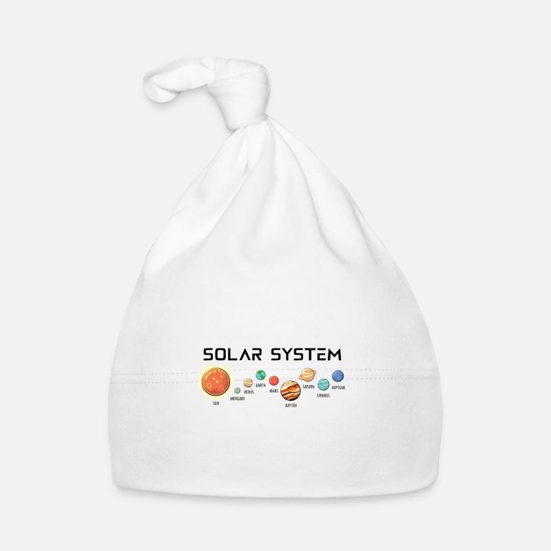 Sonnensystem mit seinen Planeten Baby Bio-Mütze