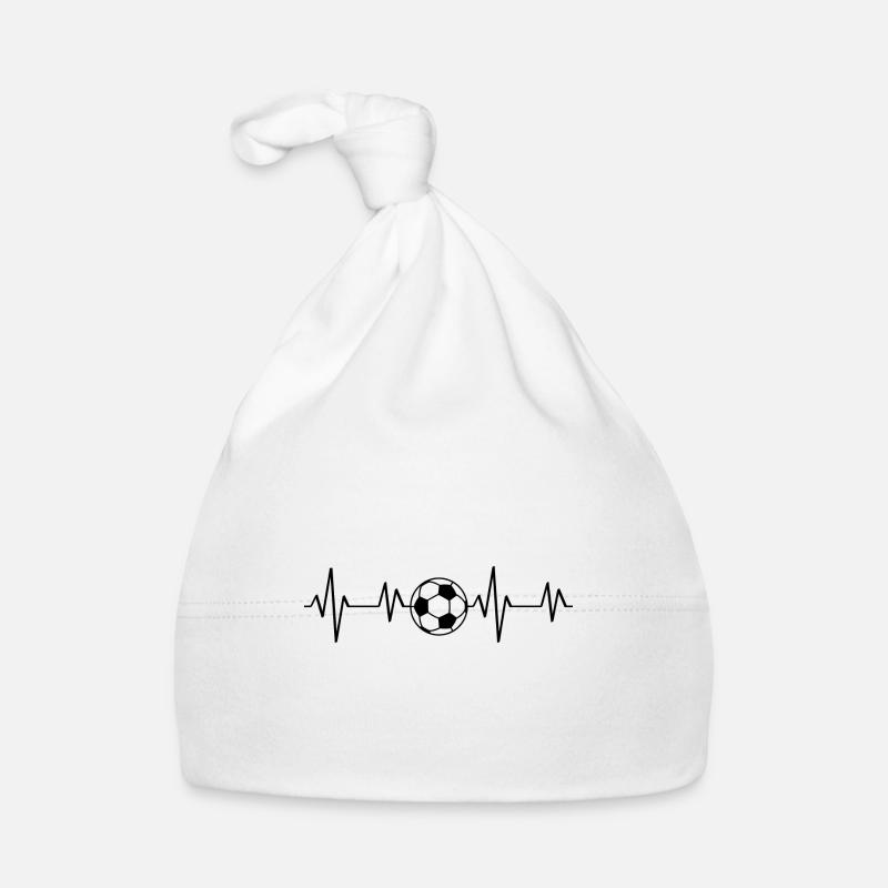 Fußball-Herzschlag Puls Baby Bio-Mütze